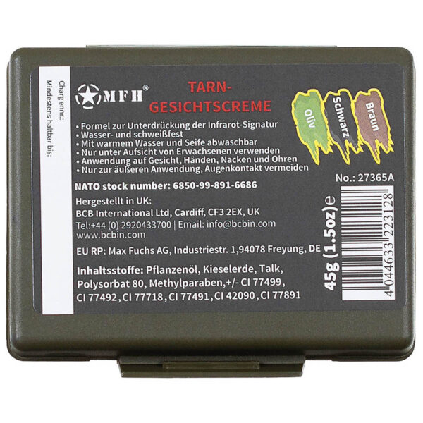 Brit. Tarnschminkset, 3 Farben mit Spiegel, 45 g – Bild 2