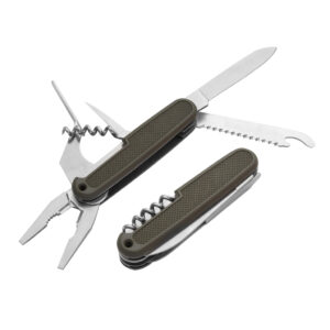 Taschenmesser mit Tasche, BW Offizier oliv neu