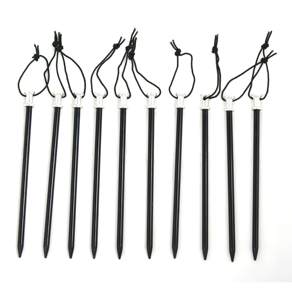 Zelthering aus Aluminium, schwarz - neu