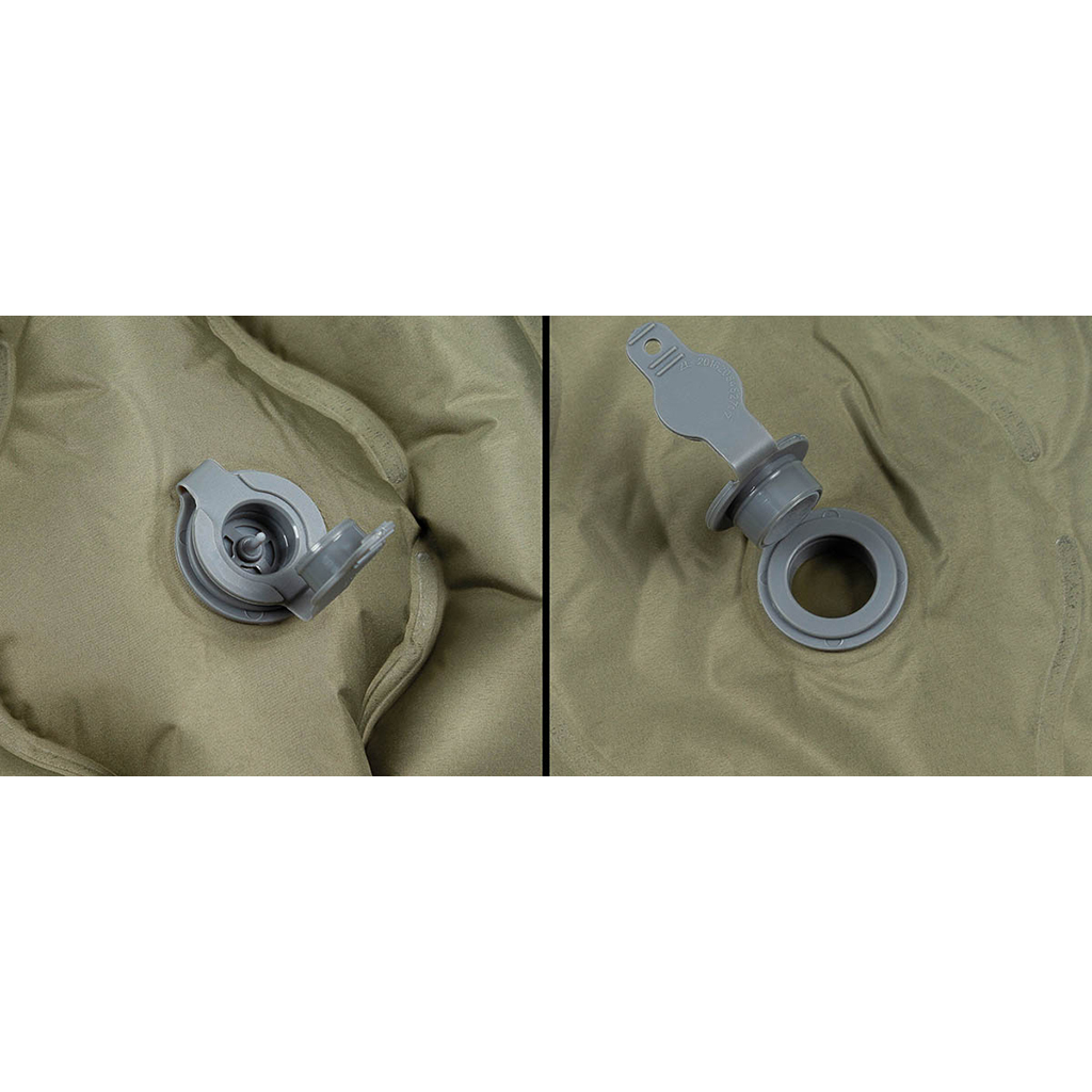 Isomatte aufblasbar mit Kopfteil, oliv – Bild 3